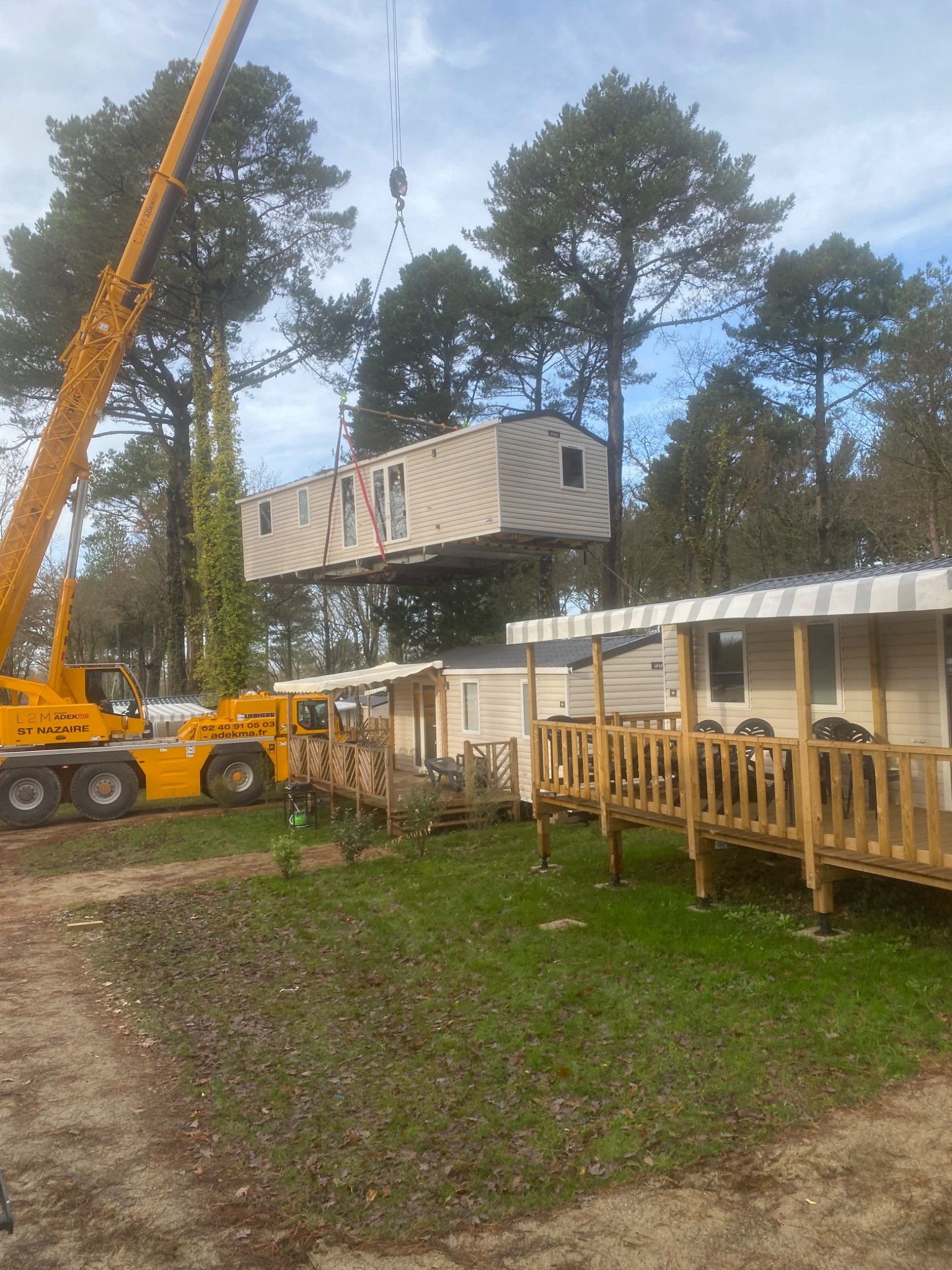 Grutage de mobil-home