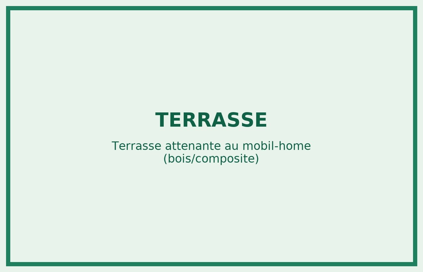 Mobil-home avec terrasse